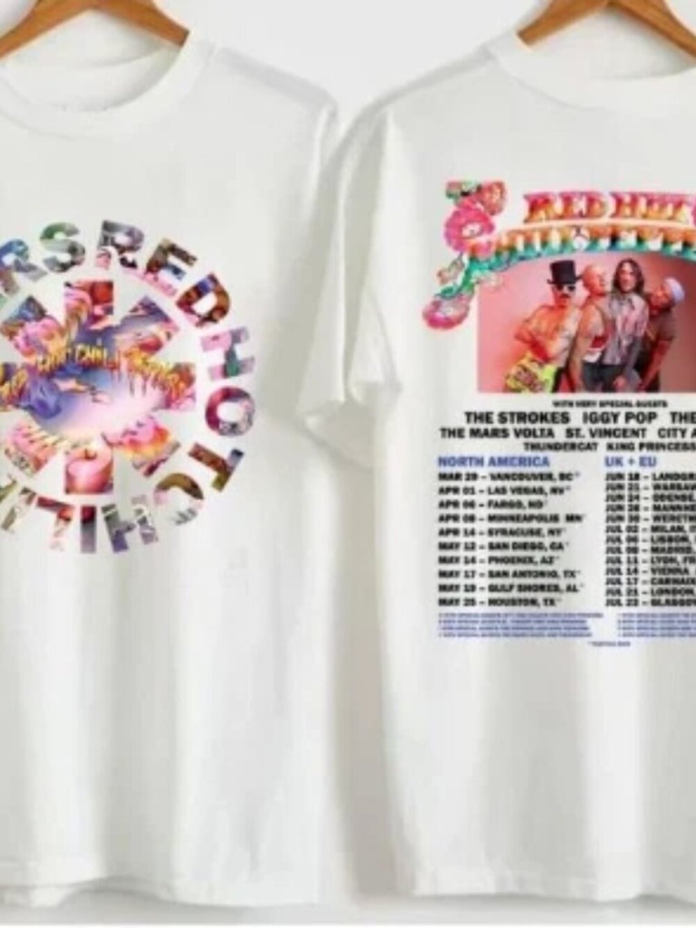 Red Hot Chili Peppers 2023 World Tour 2-Sided Gildan Unisex T-Shirt